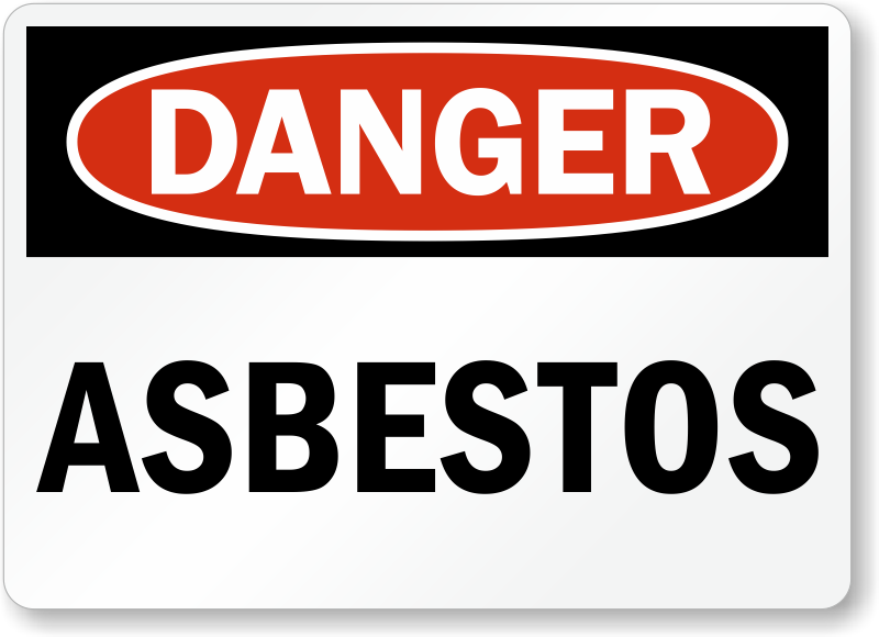 asbestos danger sign efr skips